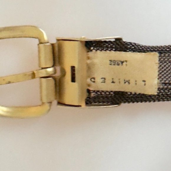 LIMITED Vintage Brown Brushed Metal Mesh Adjustable Belt Women's Size Large - Picture 6 of 7
